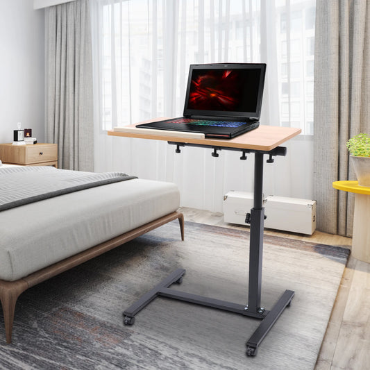Adjustable Height Laptop Desk Rolling Cart Table Stand Movable Computer Table Sofa Side Tables - MANDOTOS