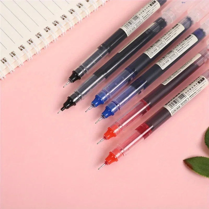 10Pcs/set High Quality Needle Type Gel Pens Straight Liquid Ballpoint Pen Kawaii Stationery School Office Supplies Writing - MANDOTOS