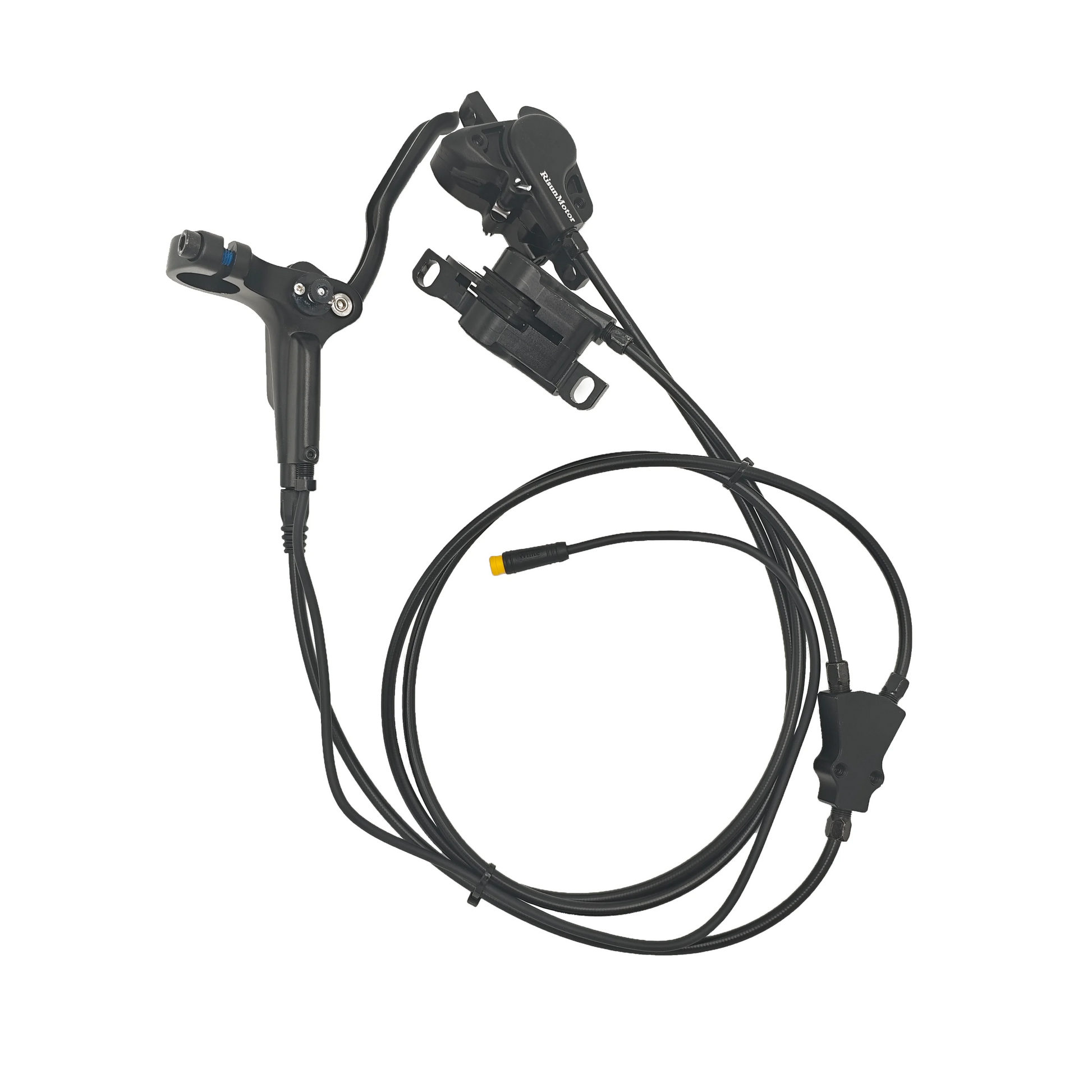 Hydraulic Disc Brake Kits with Front Dual Brake Calipers and Parking Button for Electric Bicycle Tricycle