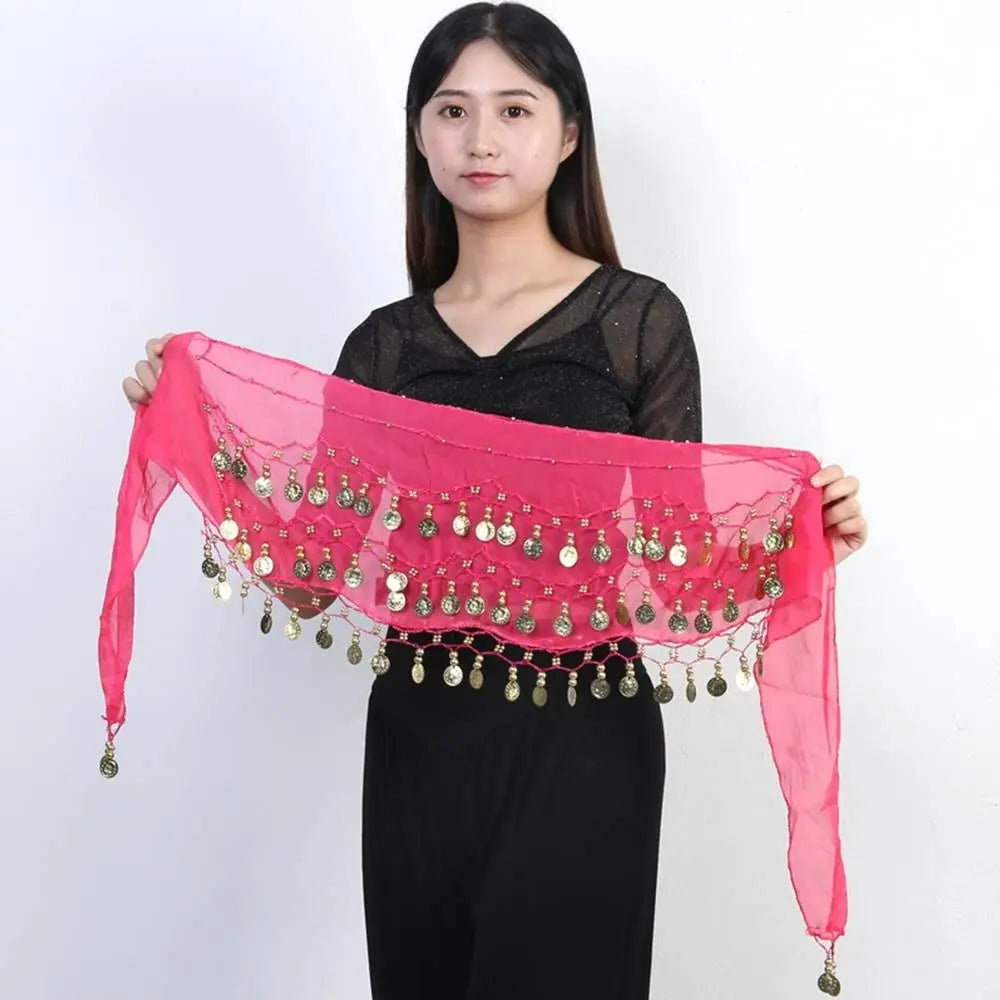 Thailand/India/Arab Dancer Skirt Women Sexy Belly Dance Hip Scarf Wrap Belt Dancer Skirt Female Show Sequins Tassels Costumes - MANDOTOS