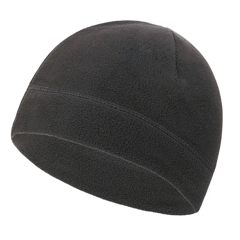 Winter Fleece Beanie Cycling Men Women Elastic Hiking Soft Thermal Commuting Ski Helmet Liner Hat Windproof Camping Cap Outdoor