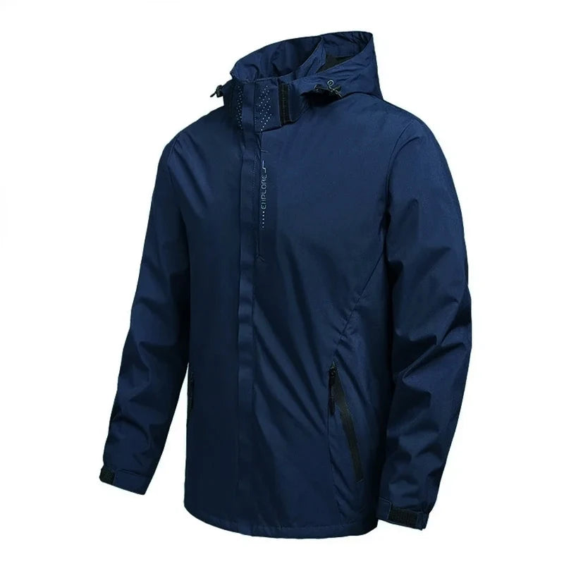 Men's Outdoor Waterproof Raincoat Lightweight Cycling Coat with Hood Streetwear Hiking Windproof Jacket Climbing Outdoor Jackets