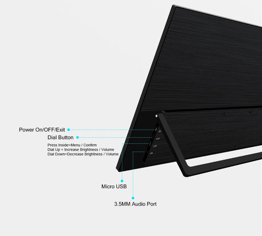 ZEUSLAP 18.5" Touch Screen Portable Monitor 100Hz 100% sRGB With Screen Holder Stand For Laptop Phone Xbox PS4 PS5 Switch