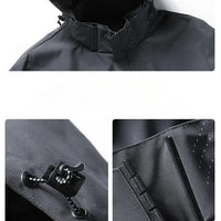 Men's Outdoor Waterproof Raincoat Lightweight Cycling Coat with Hood Streetwear Hiking Windproof Jacket Climbing Outdoor Jackets