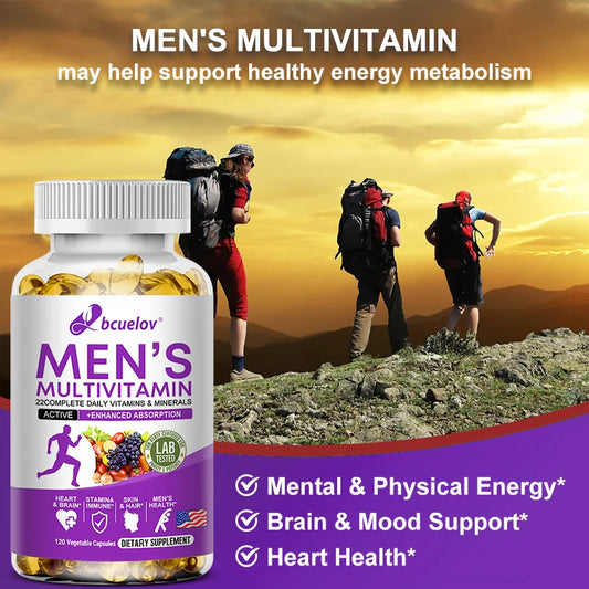 Men's Daily Multivitamin - 22 Vitamins & Minerals, Dietary Supplement for Immunity, Energy, Digestion, Skin, and Overall Health