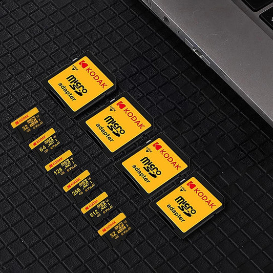 KODAK Micro SD Memory Card 64gb TF Flash 32gb Class10 SD Cards 128gb 256gb 512gb U3 V30 A1 Storage Card for Car Camera PC Phone - MANDOTOS