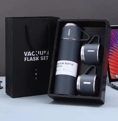 One Cup Three Lid Thermos Cup Set 304 Stainless Steel Handle Lid Gift Cup Men's And Women's Portable Gift Box Set - MANDOTOS