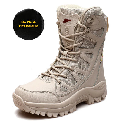 Winter Warm Waterproof Leather Snow Boots for Men - MANDOTOS