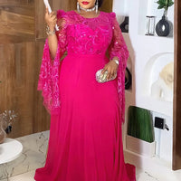 2025 Elegant African Dresses for Women New Africa Clothing Plus Size Wedding Party Long Dress Dashiki Ankara Outfits Robe