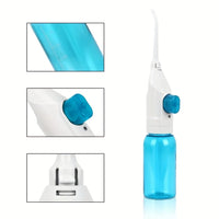 Household High Pressure Oral Irrigator Portable Teeth Clean Water Dental Floss Manual High Pressure Water Toothpick - MANDOTOS