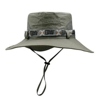 Summer Men's Wide Brim Bucket Hat UV Protection Panama Style Mesh Fisherman Beach Sun Hat for Outdoor Hunting Hiking