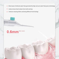 Household High Pressure Oral Irrigator Portable Teeth Clean Water Dental Floss Manual High Pressure Water Toothpick - MANDOTOS