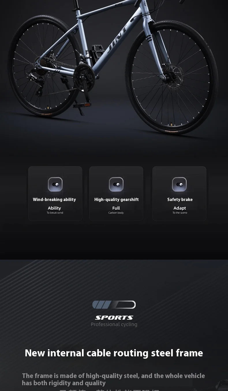 700CRoad Bike Bicycle Youth Lightweight Ultralight Adult Men's27Speed Racing Women's Bicycle