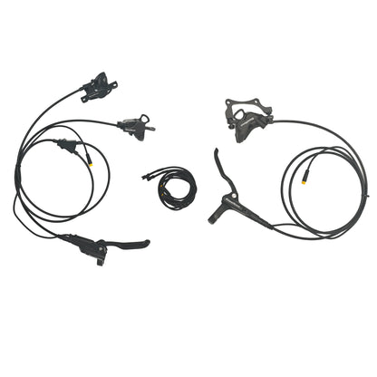 Hydraulic Disc Brake Kits with Front Dual Brake Calipers and Parking Button for Electric Bicycle Tricycle