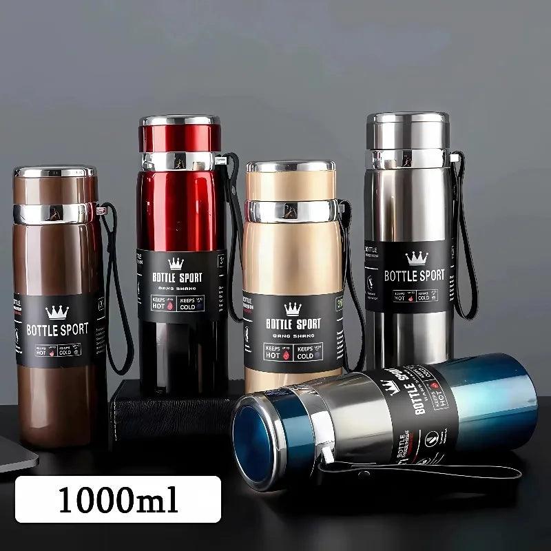1L Thermal Water Bottle Keep Cold and Hot Thermos for Water Tea Coffee Vacuum Flasks Stainless Steel Thermos Bottle MANDOTOS