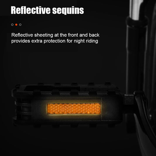 Bicycle Platform Pedals Non-slip Bicycle Pedal Footboard with Reflector Riding Accessories for Folding Bike Electric Vehicle