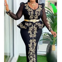 2025 Elegant African Dresses for Women New Africa Clothing Plus Size Wedding Party Long Dress Dashiki Ankara Outfits Robe