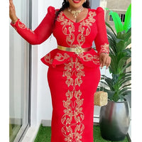 2025 Elegant African Dresses for Women New Africa Clothing Plus Size Wedding Party Long Dress Dashiki Ankara Outfits Robe