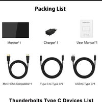 ZEUSLAP 18.5" Touch Screen Portable Monitor 100Hz 100% sRGB With Screen Holder Stand For Laptop Phone Xbox PS4 PS5 Switch