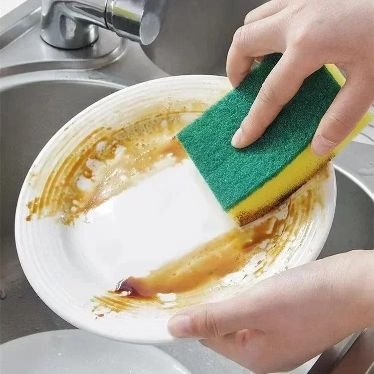 Highly absorbent double-sided sponge magic cleaning pot rust sponge cleaning brush kitchen cleaning tool - MANDOTOS