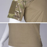 Mens Camouflage Shirts Tees Tactical Combat Shirt Hunting Clothes Tops Workout Clothing Outdoor Breathable Camo T Shirt