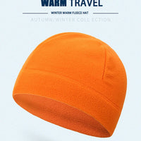 Winter Fleece Beanie Cycling Men Women Elastic Hiking Soft Thermal Commuting Ski Helmet Liner Hat Windproof Camping Cap Outdoor