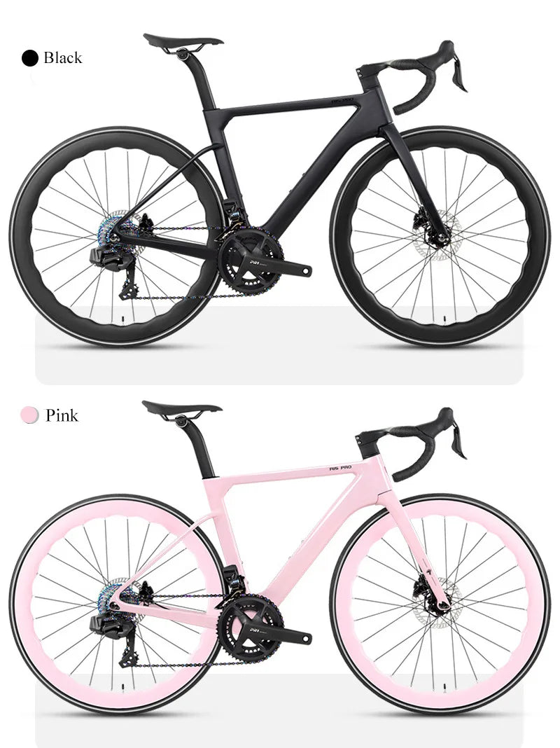 TWITTER 700X25C Carbon Road Bicycle Wireless Men's Hydraulic Disc Racing Bike With WheelTop EDS TX 24S Shifter 50mm Carbon Wheel