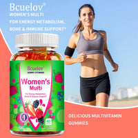 Women's Multivitamin Gummies - Energy, Mood, Hair Care, Skin Care, Support Energy Metabolism, Bone and Immune Health