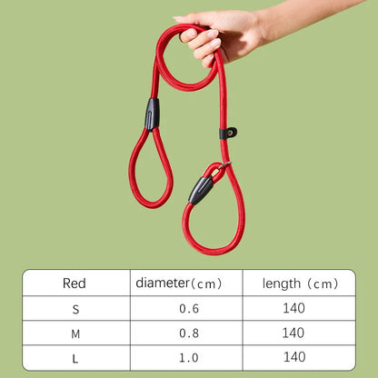 Pet Leash Rope Nylon Rope Pet Puppy Slip Lead Rope Dog Slip Leash Chain Collar Adjustable Dog Training Leash For Small Dog - MANDOTOS
