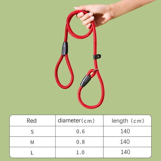 Pet Leash Rope Nylon Rope Pet Puppy Slip Lead Rope Dog Slip Leash Chain Collar Adjustable Dog Training Leash For Small Dog - MANDOTOS