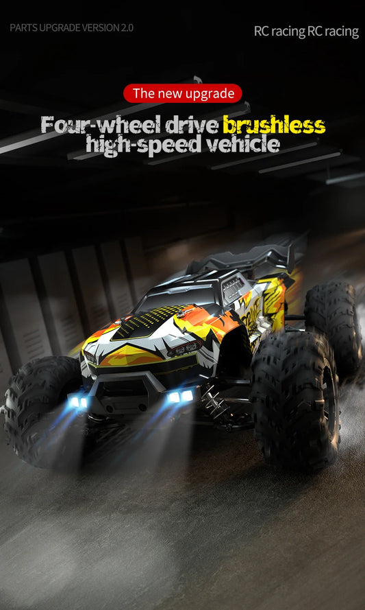 Teeggi 16101 /16102 PRO 1:16 High Speed RC Car With LED Light Drift 70KM/H 4WD RC Off-Road Car Monster Truck Toy For Kid Gifts - MANDOTOS