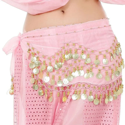 Thailand/India/Arab Dancer Skirt Women Sexy Belly Dance Hip Scarf Wrap Belt Dancer Skirt Female Show Sequins Tassels Costumes - MANDOTOS