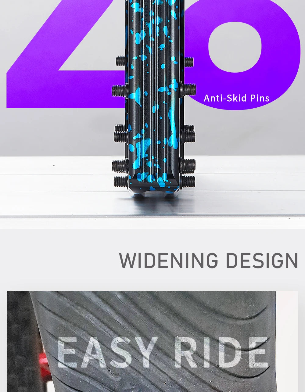 Bike Pedals 9/16 Inch Mountain Bike Pedal Premium Road Bike Pedals Wide Paltform and Lightweight Aluminum Bicycle Pedals