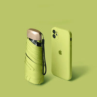 1Pc 55% Off Mini Sun Umbrella Pocket Rain Umbrella Vinyl Folding UV Ultraviolet Protection Sun Shade Pocket Parasol Capsule - MANDOTOS