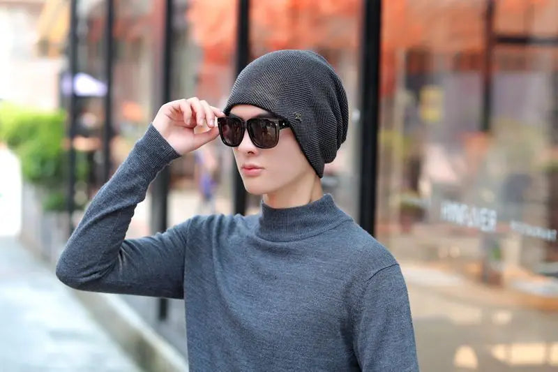 Hot Sale Unisex Warm Winter Hat Fashion Men & Women Simple Style Thick Knitted Hat Outdoor Sports Ski Beanie Hats