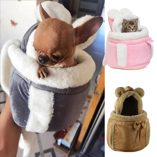 Outdoor Travel Chihuahua Puppy Dog Carrier Bacpack Winter Warm Pet Carrying Bags for Small Dogs Yorkshire Cat Nest mascotas Home - MANDOTOS
