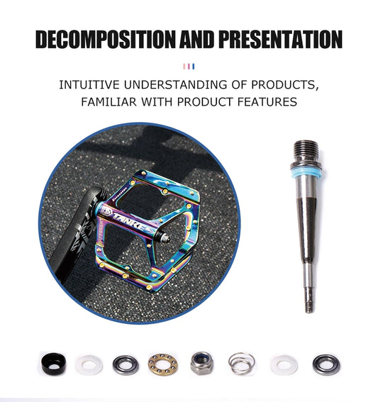 TANKE TP-50 Pedals Sepeda MTB Aluminum Alloy Non-slip Bicycle Pedal Bicycle Pedal Bicycle pedal