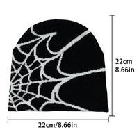 New model Winter Knitted Hat Four Seasons Men's and Women's Universal Y2K Knit Hat Spider Web Riding Outdoor Sports Fashion Hat