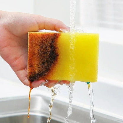 Highly absorbent double-sided sponge magic cleaning pot rust sponge cleaning brush kitchen cleaning tool - MANDOTOS