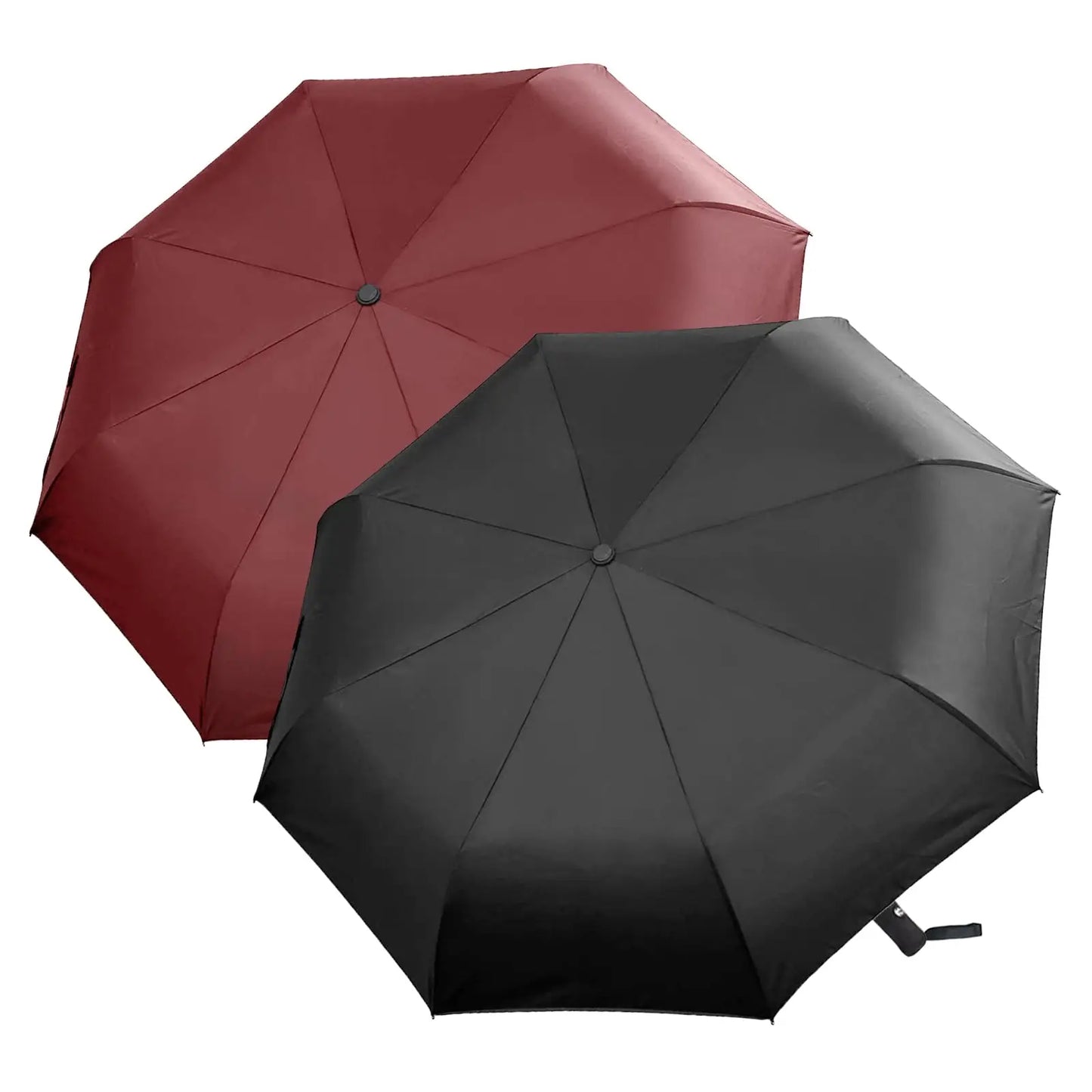 Black Glue Fully Automatic Umbrella - Thick Durable Three-Fold UV Resistant Folding Design for Protection And Style