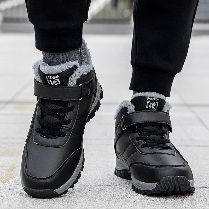 Ultra-Warm Waterproof Leather Winter Boots for Men & Women - MANDOTOS