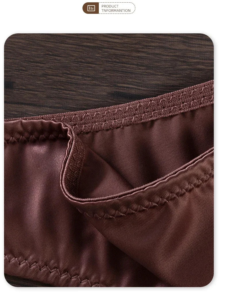 Ice Silk Panties Women Lingerie Underwear Low Waist Seamless Quick-drying Skin-friendly Breathable Briefs Women Intimates Brief