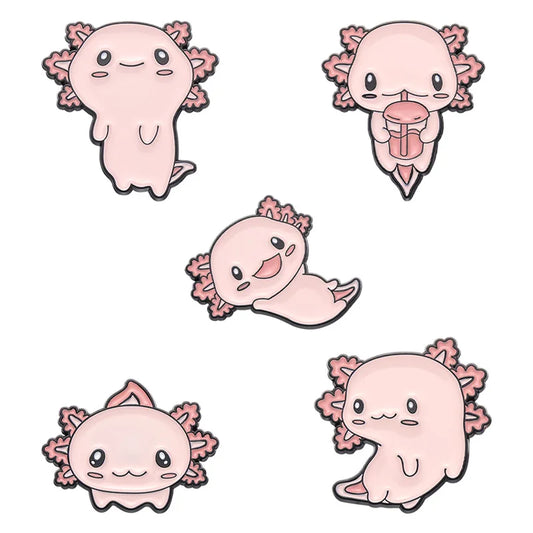 Animal 5-7pcs/Set Enamel Pins Penguin Bat Bee Owl Metal Brooches Fashion Lapel Badge Backpack Clothes Jewelry Gift for friends - MANDOTOS