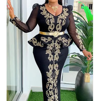 2025 Elegant African Dresses for Women New Africa Clothing Plus Size Wedding Party Long Dress Dashiki Ankara Outfits Robe