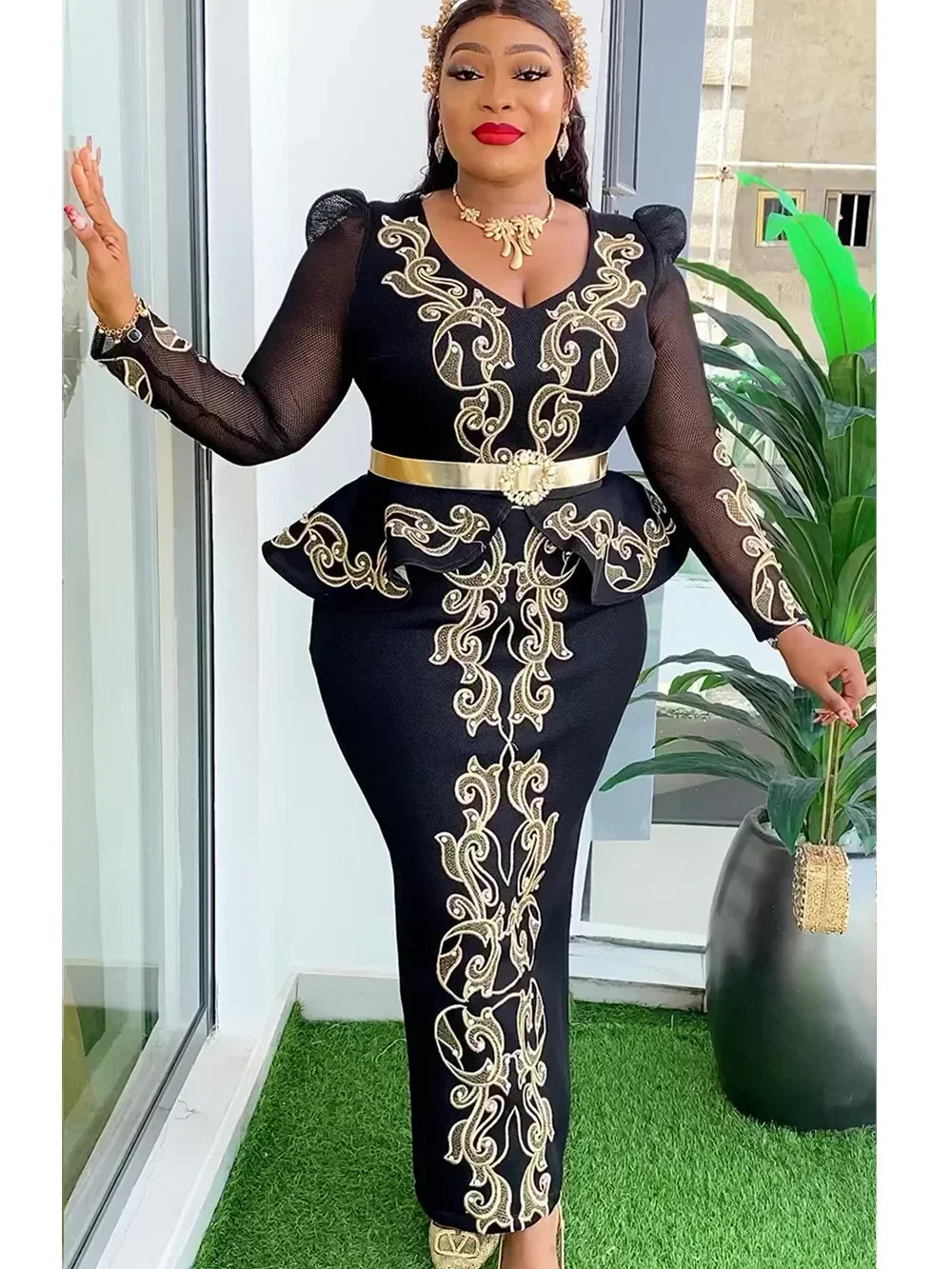 2025 Elegant African Dresses for Women New Africa Clothing Plus Size Wedding Party Long Dress Dashiki Ankara Outfits Robe