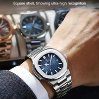 POEDAGAR Top Luxury Brand Man Watch Sports Waterproof Luminous Date Men Wristwatch Square Dial Quartz Men's Watches High Quality - MANDOTOS