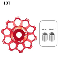Ceramic Bicycle Guide Wheel, Rear Derailleur, Bearing Axis Adapter, Bike Guide Roller, Jockey Wheel, 10T-17T