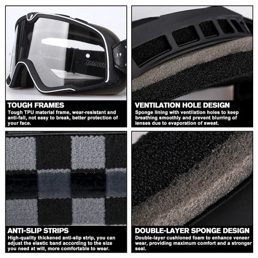 Retro Bicycles Goggles - Stylish, Functional, & UV Protection for All Seasons! 🚴‍♀️🕶️ - MANDOTOS