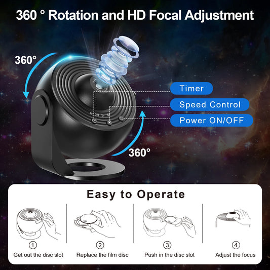 13 in 1 Star Projector, Planetarium Galaxy Projector for Bedroom, Aurora Projector, Night Light Projector for Kids Adults - MANDOTOS