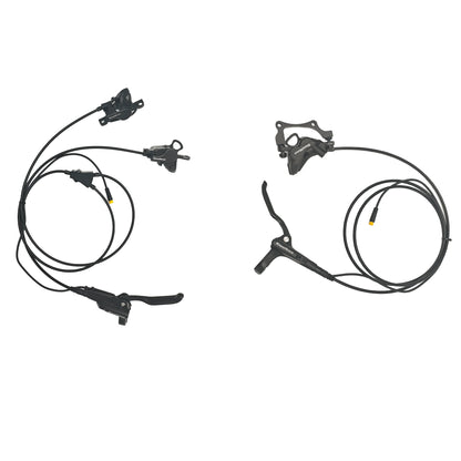 Hydraulic Disc Brake Kits with Front Dual Brake Calipers and Parking Button for Electric Bicycle Tricycle